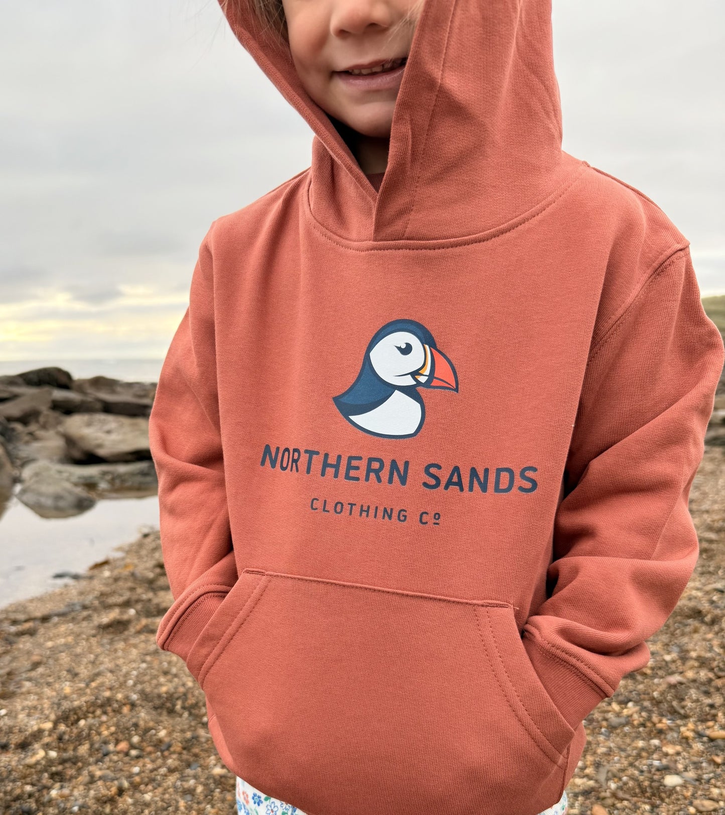 Kids Heritage Brown Puffin Hoodie