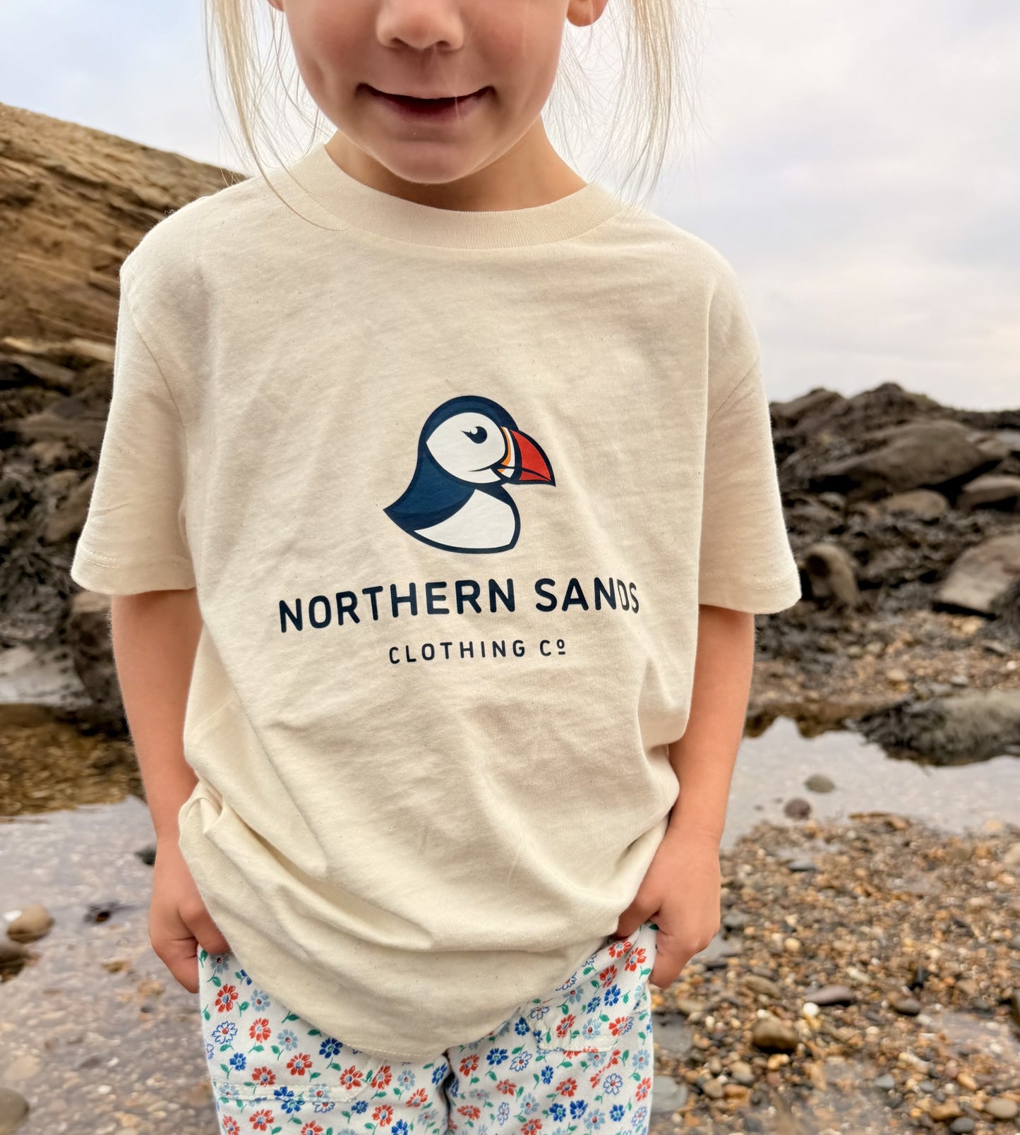 Kids Natural Raw Puffin T-Shirt