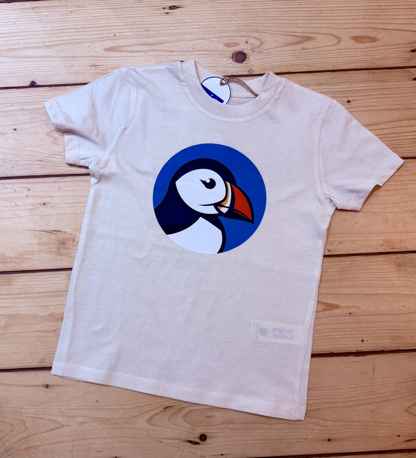 Kids Natural Raw Atlantic Puffin T-Shirt