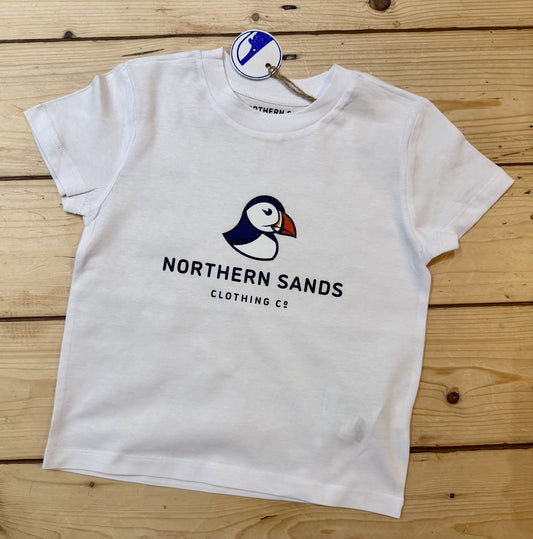 Kids White Puffin T-Shirt