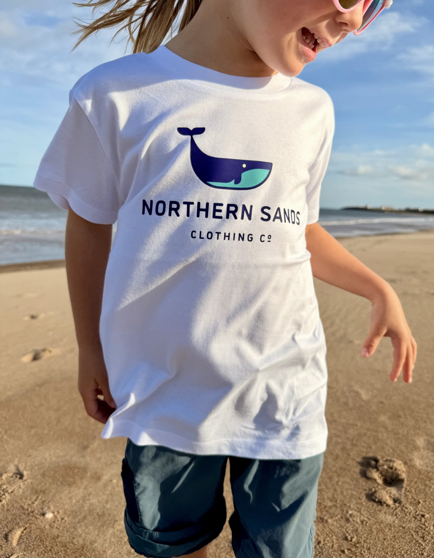 Kids White Whale T-Shirt