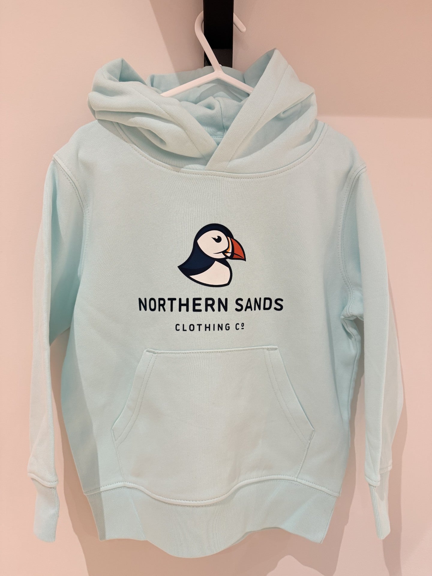 Kids Aqua Blue Puffin Hoodie