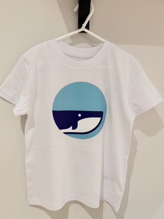 Kids White Omura's Whale T-Shirt