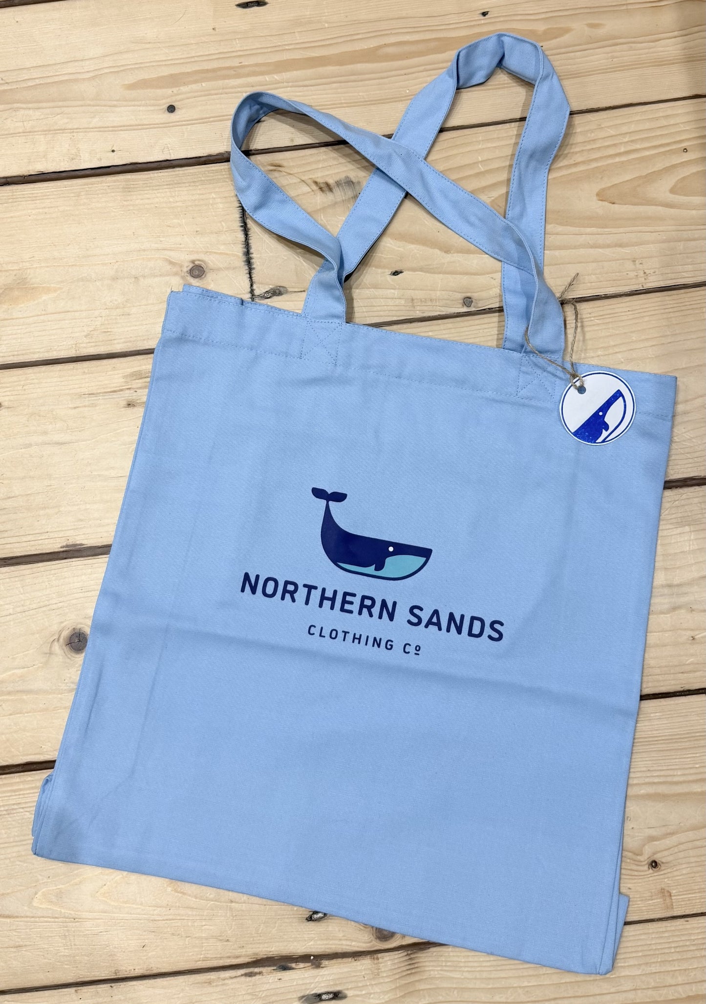 Omura's Whale Aqua Blue Tote Bag